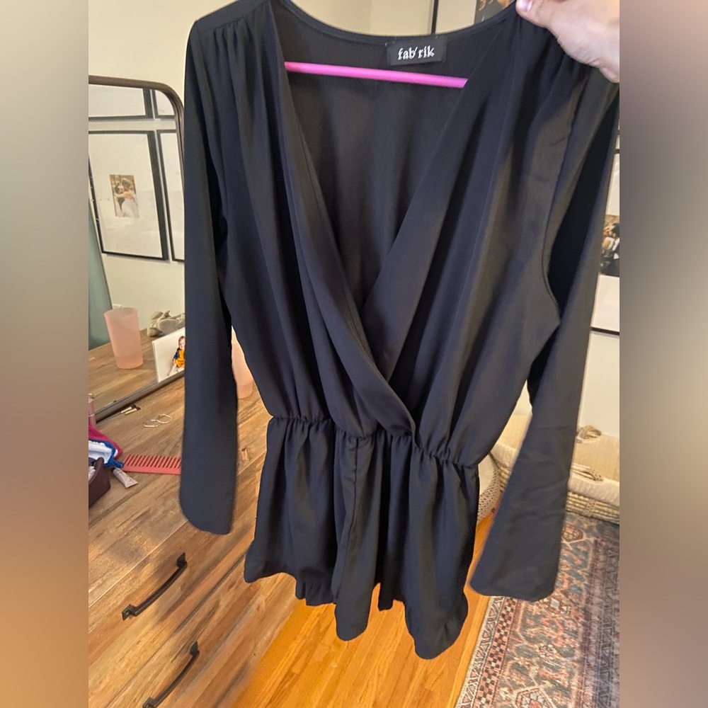 Black Longsleeve Romper